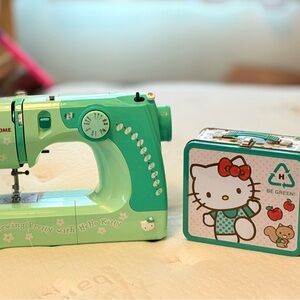 Hello Kitty Kids Sewing Machine - Mint Green